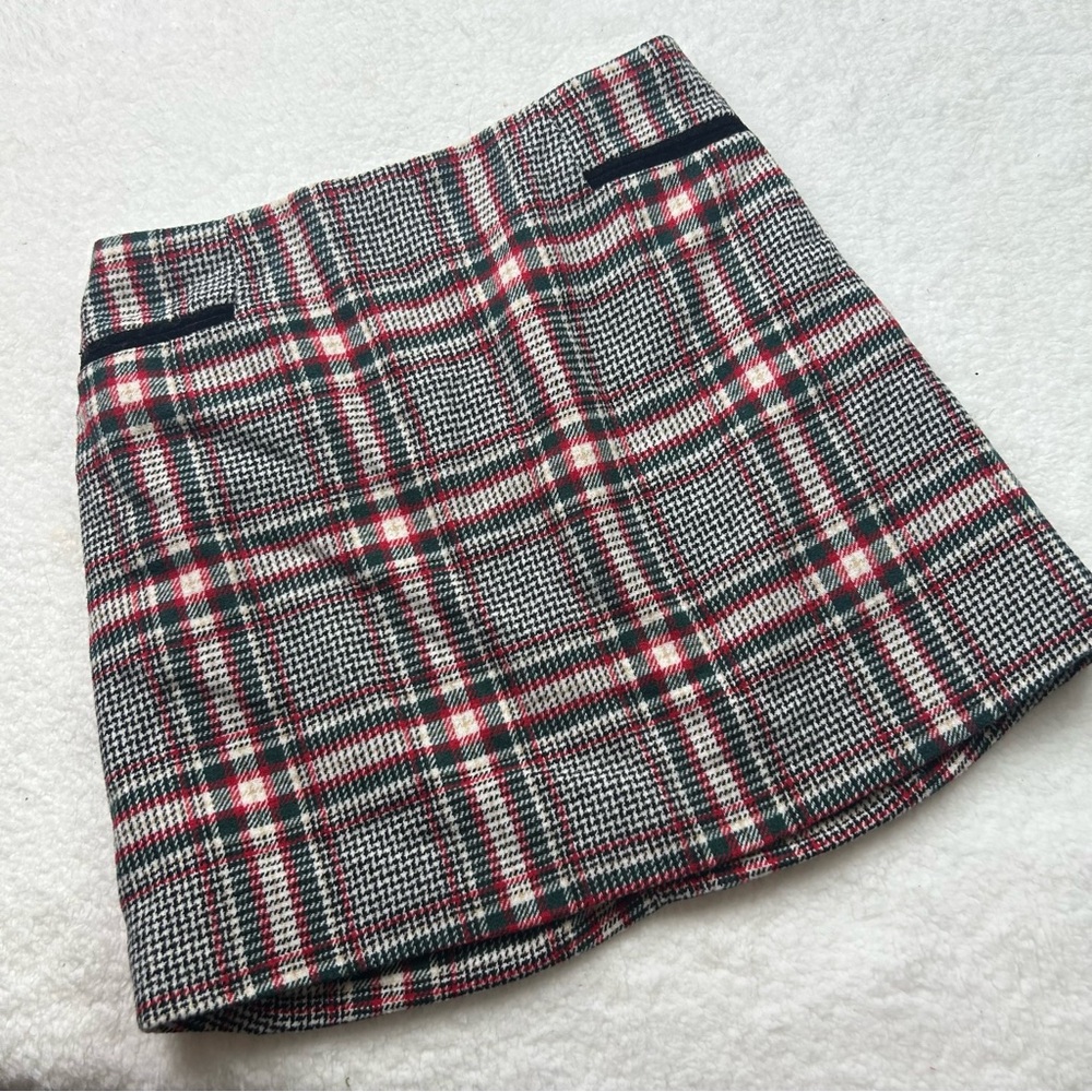 Copper Key | Plaid Stripe Mini Skirt